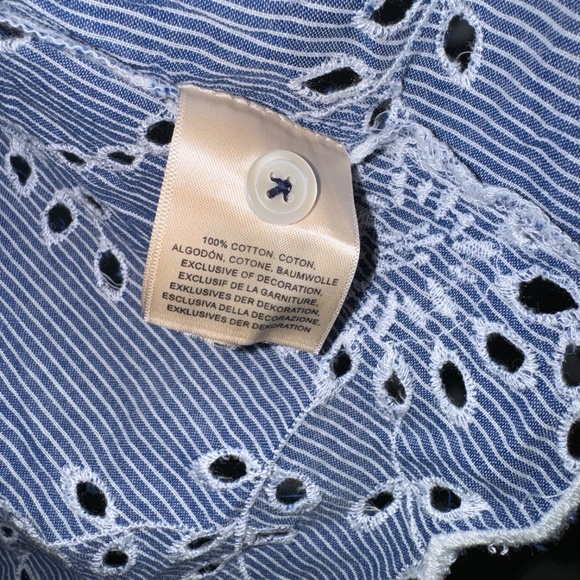 EUC Anthropologie Holding Horses Babydoll Eyelet Top Size 12 - Picture 4 of 8